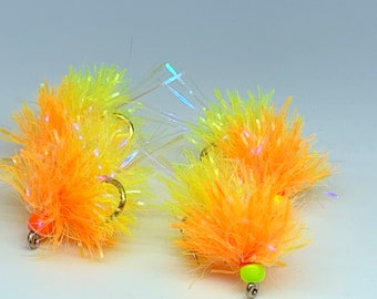 Set of 4 uv blob fishing flies