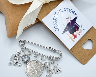 Graduation Gift Keepsake Lucky Sixpence Personalised