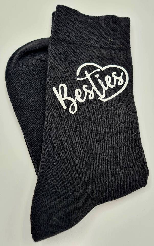 Hand Printed Best Friend Ladies Socks Perfect Gift - Etsy UK