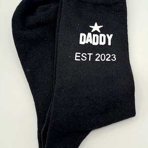 Futur papa / beau-père / G/Dad - Chaussettes - Fête des Pères - Cadeau de Bump - Cadeau papa avec sac cadeau