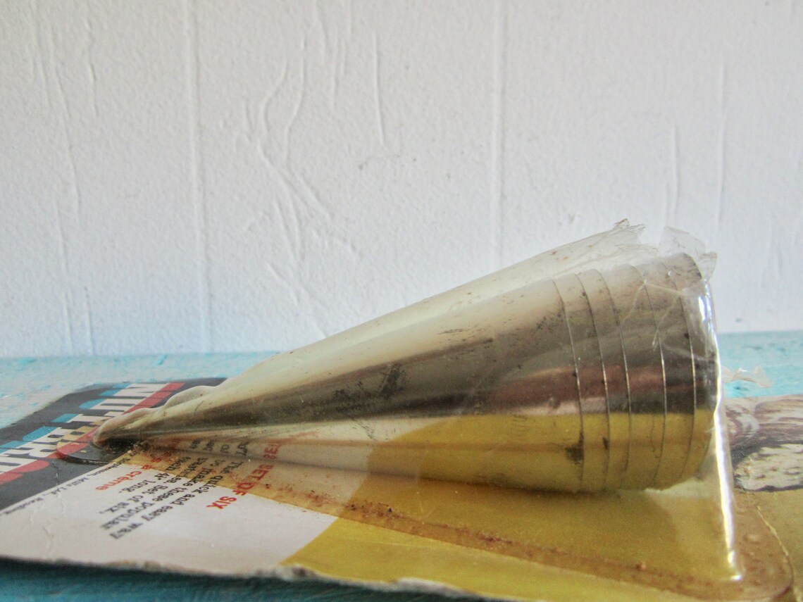 Vintage 6 Tin Pastry Mold Cone Shape Cream Horn Mold Vintage Etsy