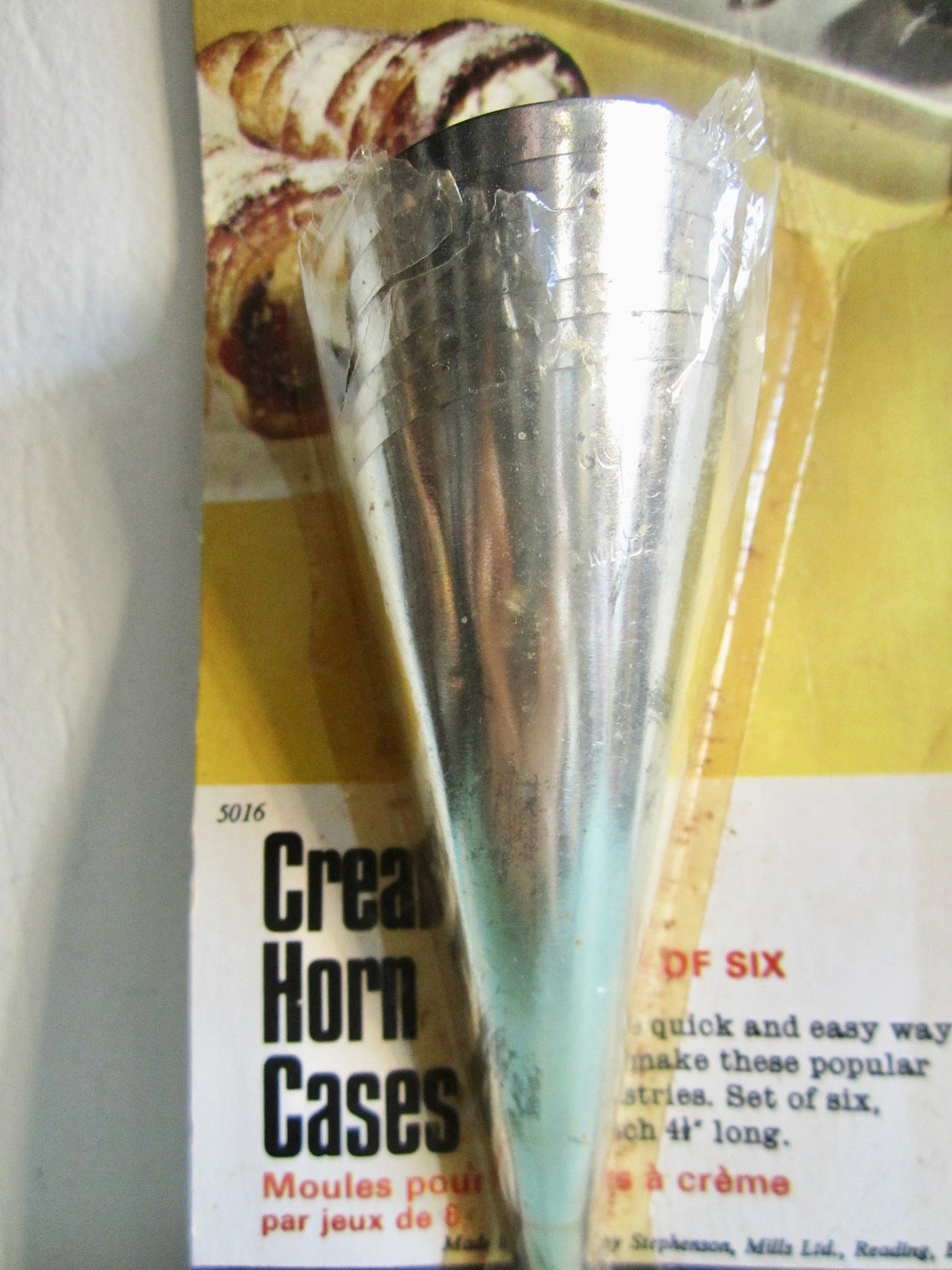 Vintage 6 Tin Pastry Mold Cone Shape Cream Horn Mold Vintage Etsy