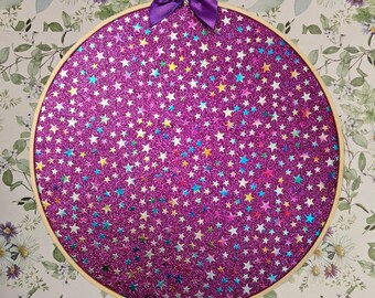 Enamel Pins Hoops - Purple Rainbow Stars