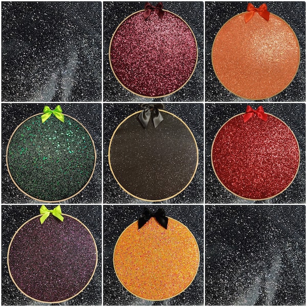 Large Chunky Glitter Enamel Pin Hoops - Spooky Solids