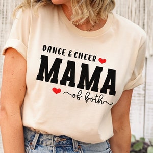 Dance and Cheer Mom shirt, Dancing Mom Tshirt, Cheer Mom Tee, Dance Mom Competition Shirt, Cheerleader Shirt Gift, Mom of Dancer Gift