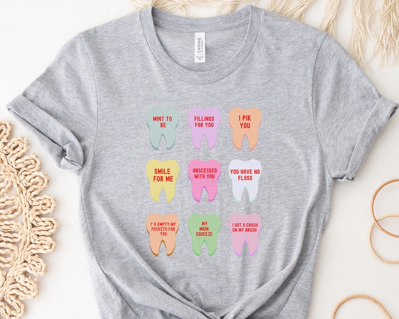 Dental Valentine Shirt Teeth Dentist Valentines Day Shirt Etsy