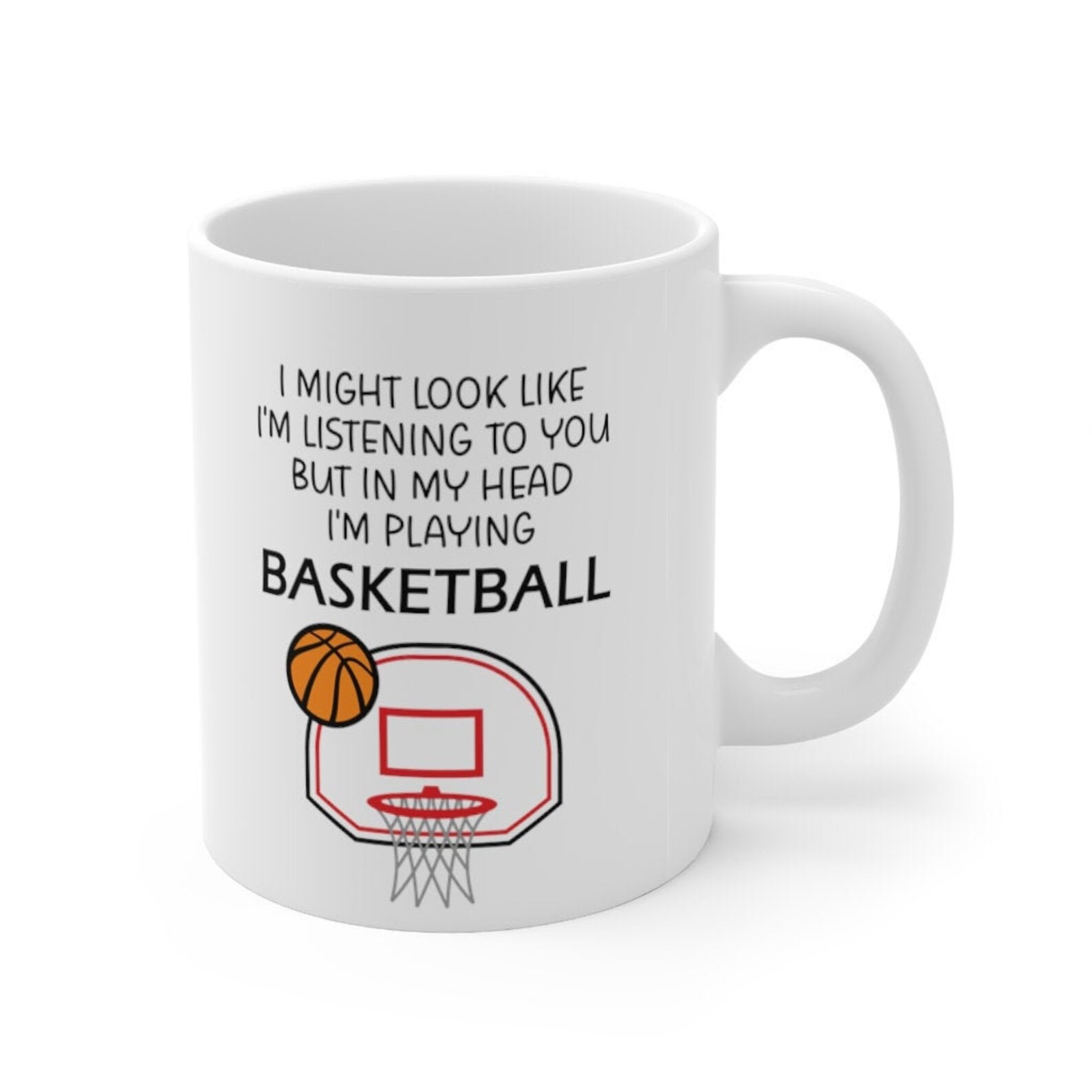 Lustige Basketball Tasse I Might Look Like I'm Listening Etsy.de