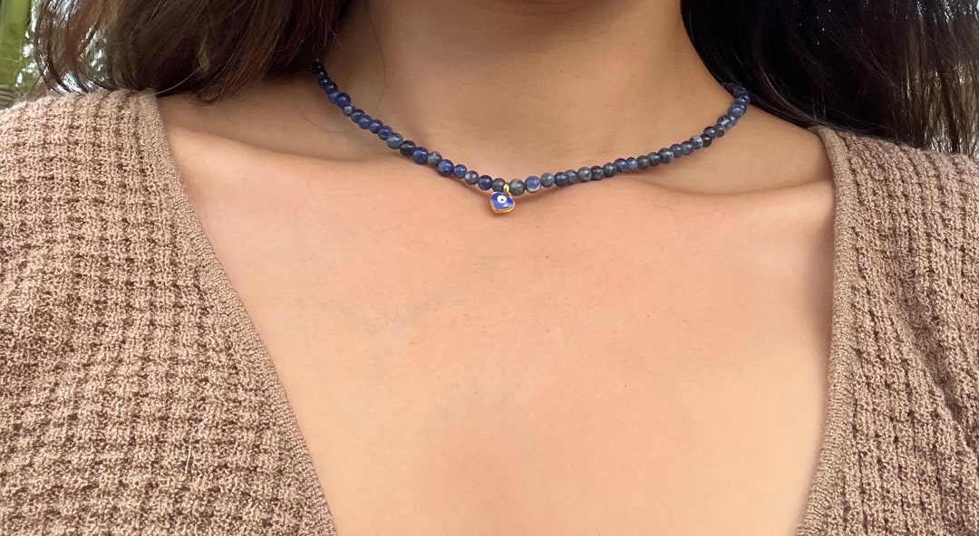 Sodalite Evil Eye Necklace