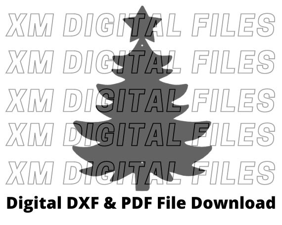 Christmas Tree DXF Dxf Digital Download Scaled DXF File | Etsy