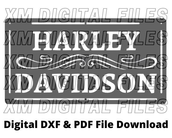 Harley Davidson DXF File Dxf Digital Download Scaled DXF - Etsy