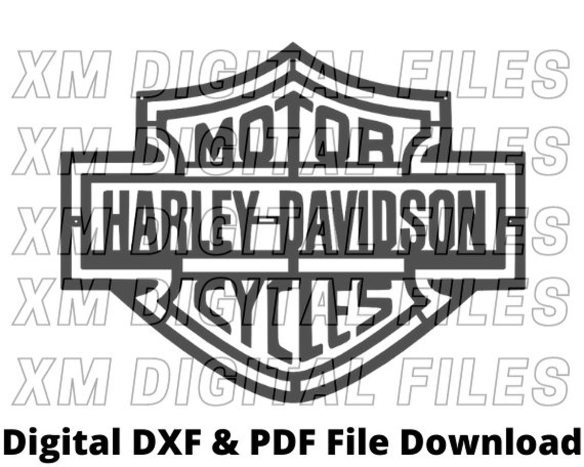 Harley Davidson DXF File Laser DXF File Digital Download Etsy