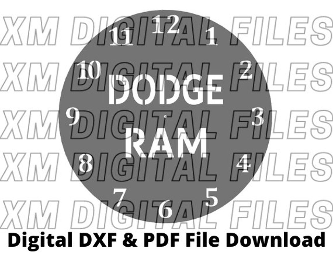 Ram Clock DXF File Dxf Digital Download Scaled DXF File Etsy Canada