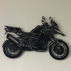 Decorazione murale in metallo per moto BMW, regali per moto BMW, decorazioni per moto, decorazioni murali per Cafe Racer, decorazioni per Mancave e Garage, regalo per San Valentino