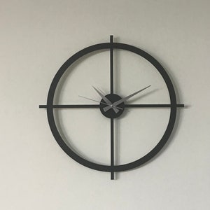 Oversize Metal Wall Clock: Modern Silent Livingroom Decor