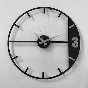 Durable Metal Wall Clock, Huge Wall Clock, Minimalist Wall Art, Housewarming Gift, Silent Wall Clock, Modern Wall Clock, Horlage Murale