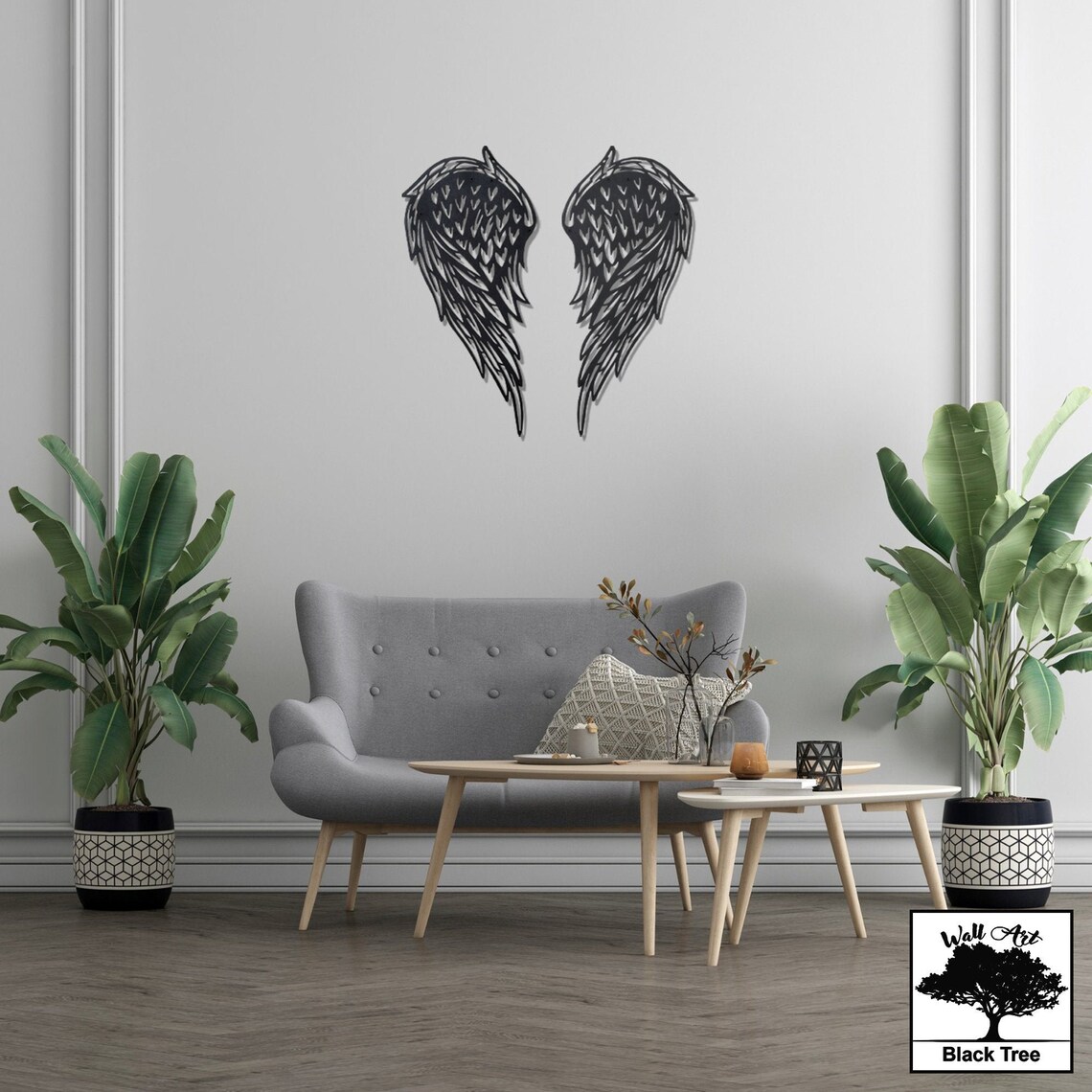 Angel Wings Metal Wall Decor Metal Wall Art Large Angel Etsy