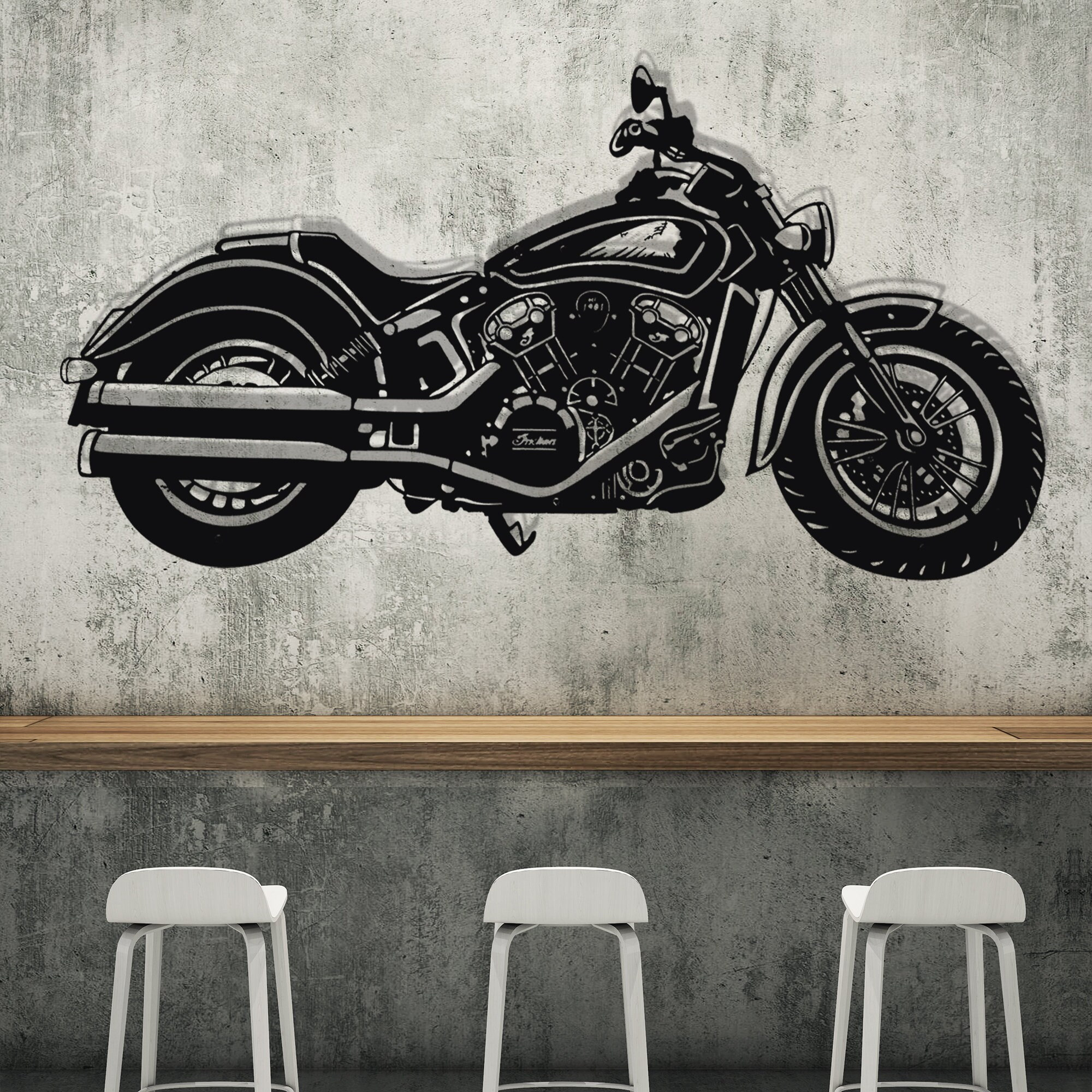 Motorcycle Metal Wall Art, Motorcycle Gifts, Motorcycle Metal Wall Decor, Motorroad, Metal Wall Art, Cafe Racer Wall Art, Mancave Decor
