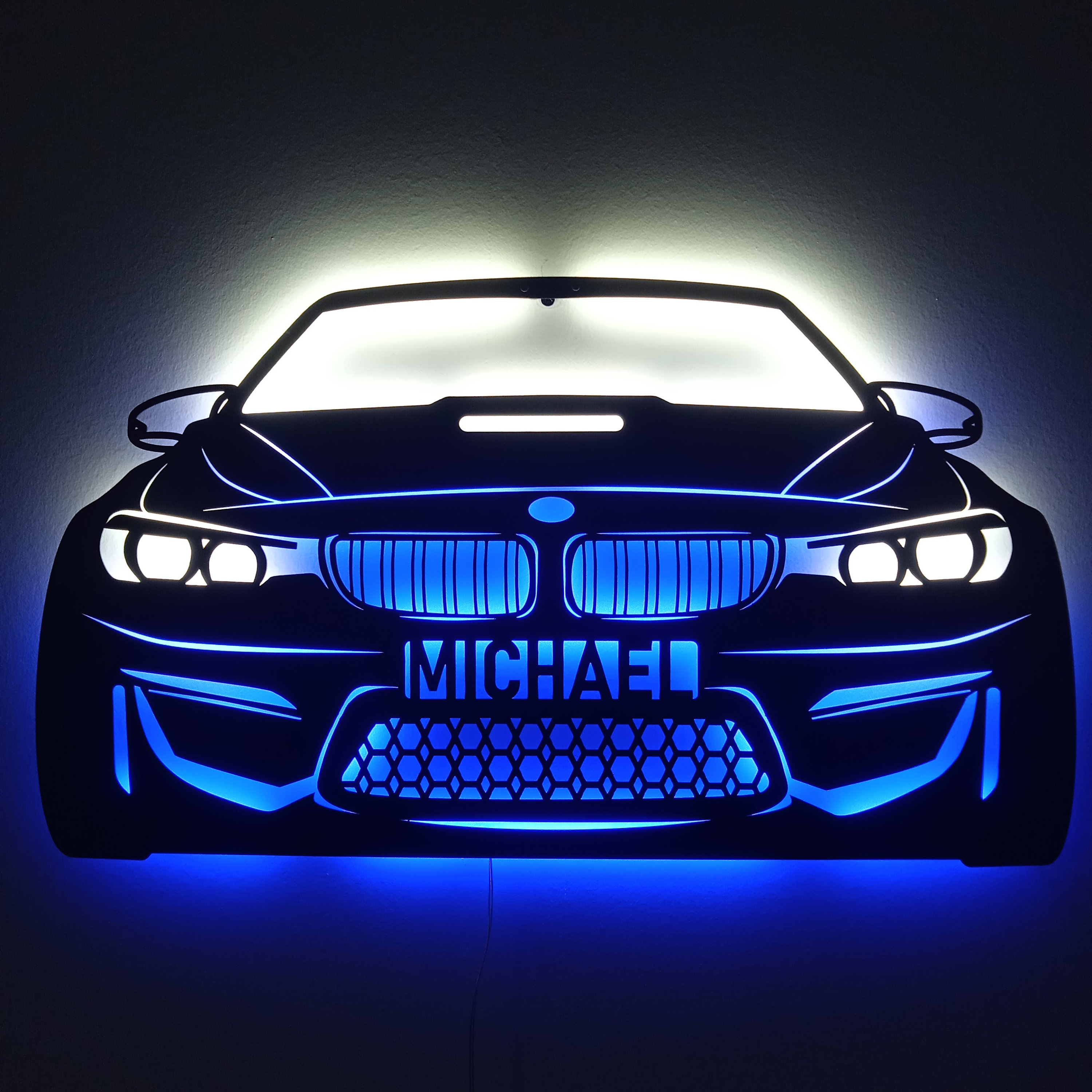 Custom BMW M4 LED Metal Car Sign: Personalized Wall Art - Etsy
