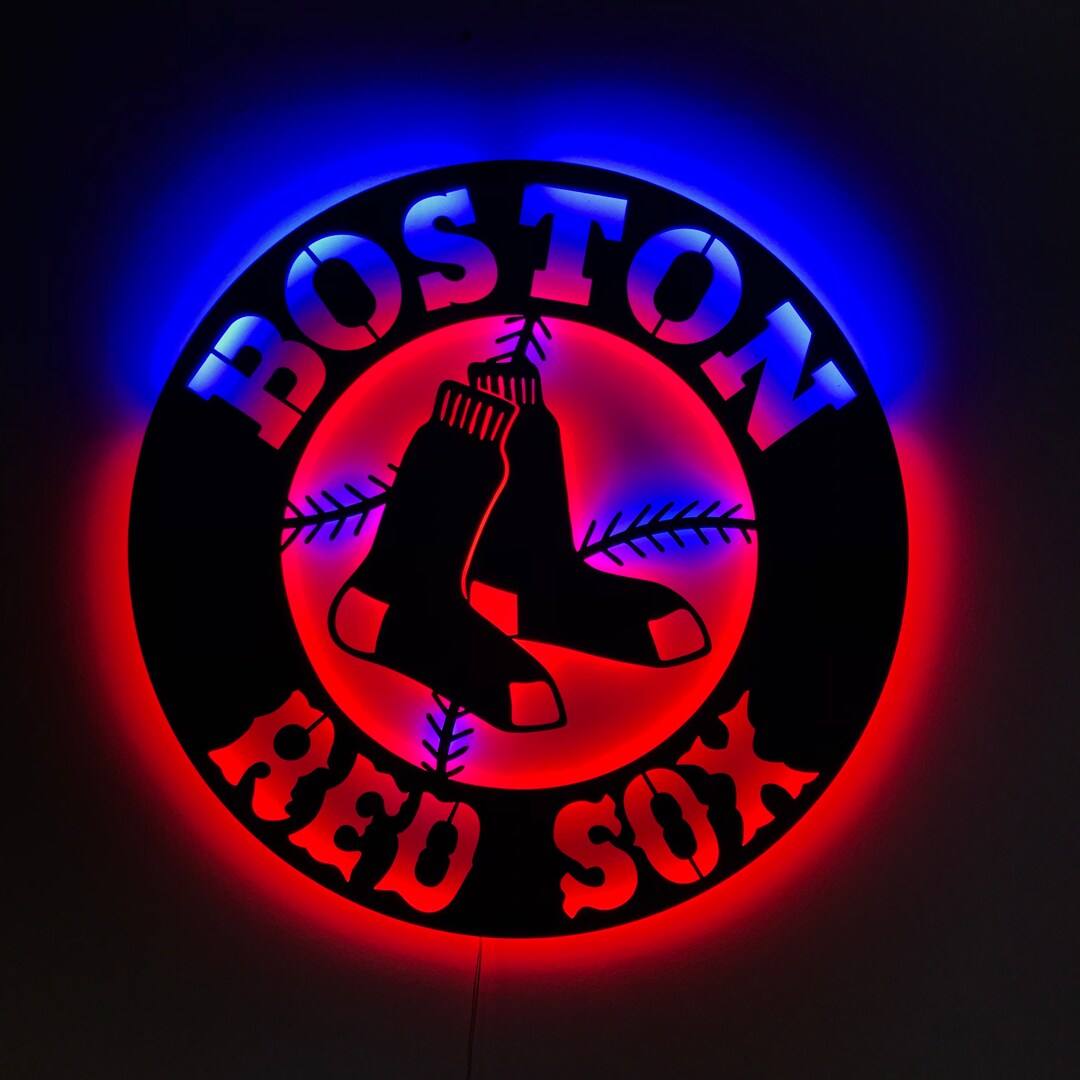 Boston Red Sox Led Sign, Boston Red Sox Neon Sign, Metal Wall Art