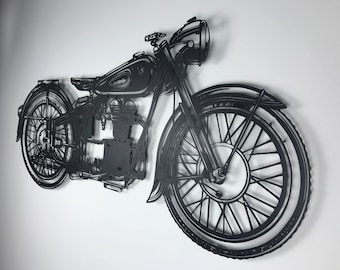 METAL MOTORCYCLE  Wall Decor, Motorcycle Wall Art, Gift for Harley Davidson Riders , Father's day Gift,   BMW Motorcycle Silhouette Decor