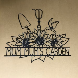 Custom Metal Garden Sign: Personalized Gardener Decor