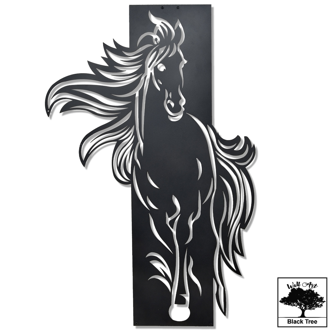 Free Spirit Horse Metal Wall Decor, Livingroom Decor, Large Wall Decor