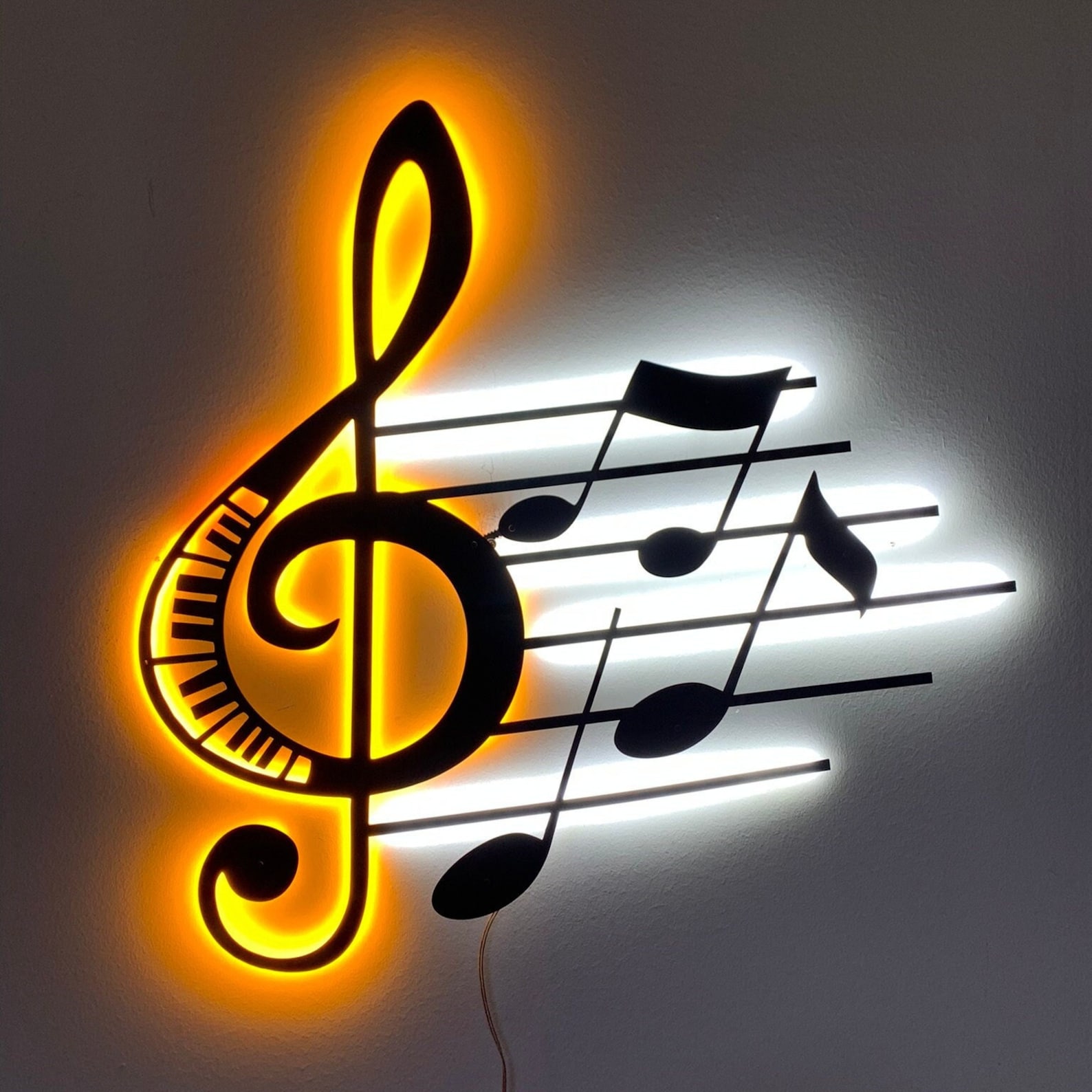 Sol Key Music Notes Led Sign Treble Clef Neon Sign Music Etsy