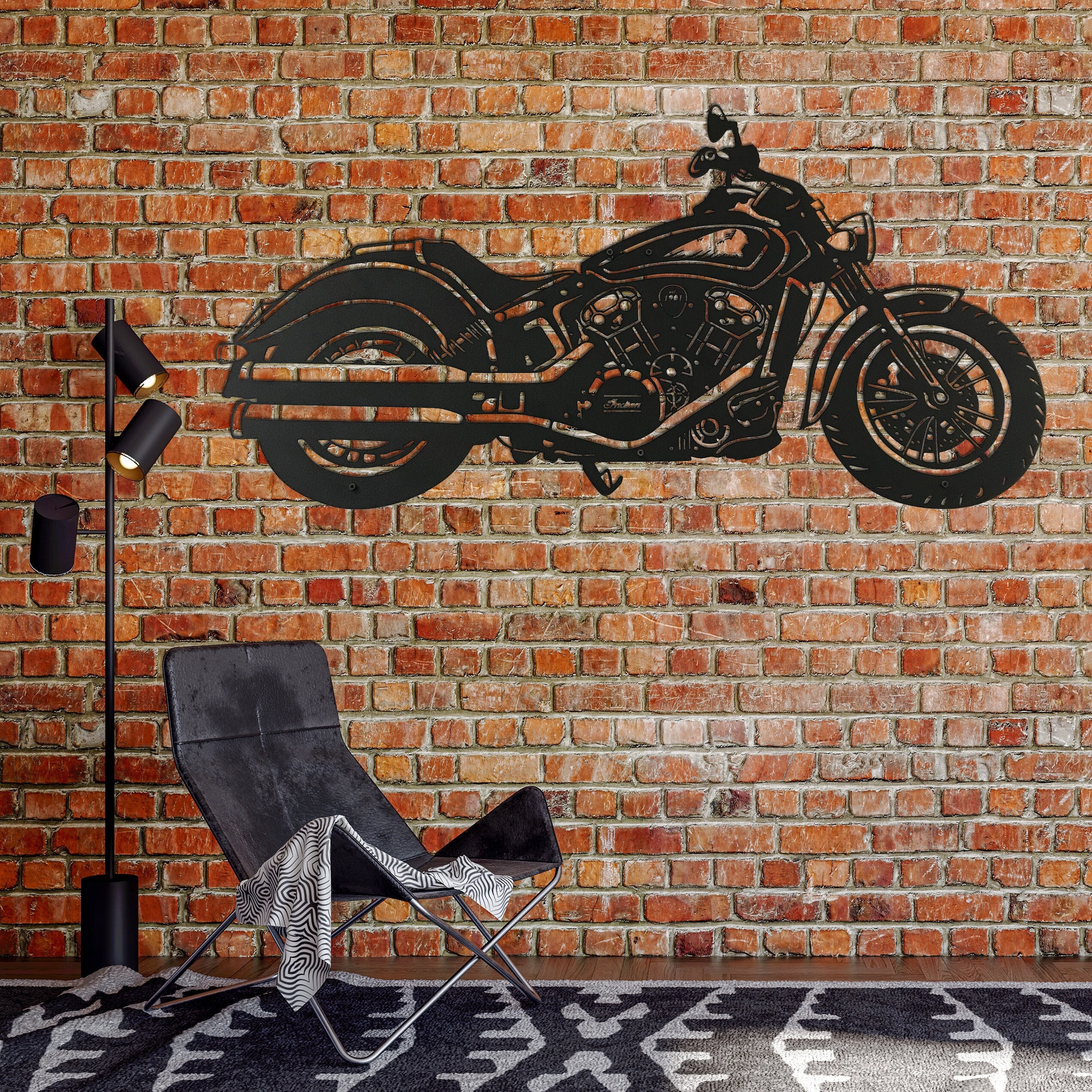 Motorcycle Metal Wall Art: Cafe Racer Mancave Decor - Etsy