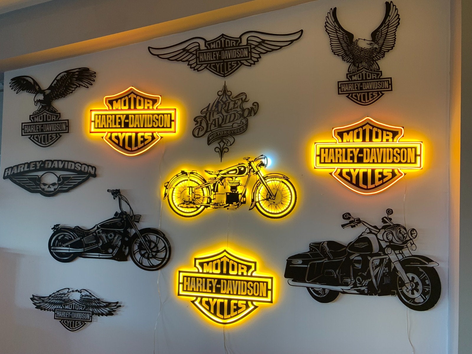 Motorcycle Metal Wall Art: Cafe Racer Mancave Decor - Etsy