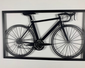 Metal Bicycle Wall Art: Large Steel Bike Decor