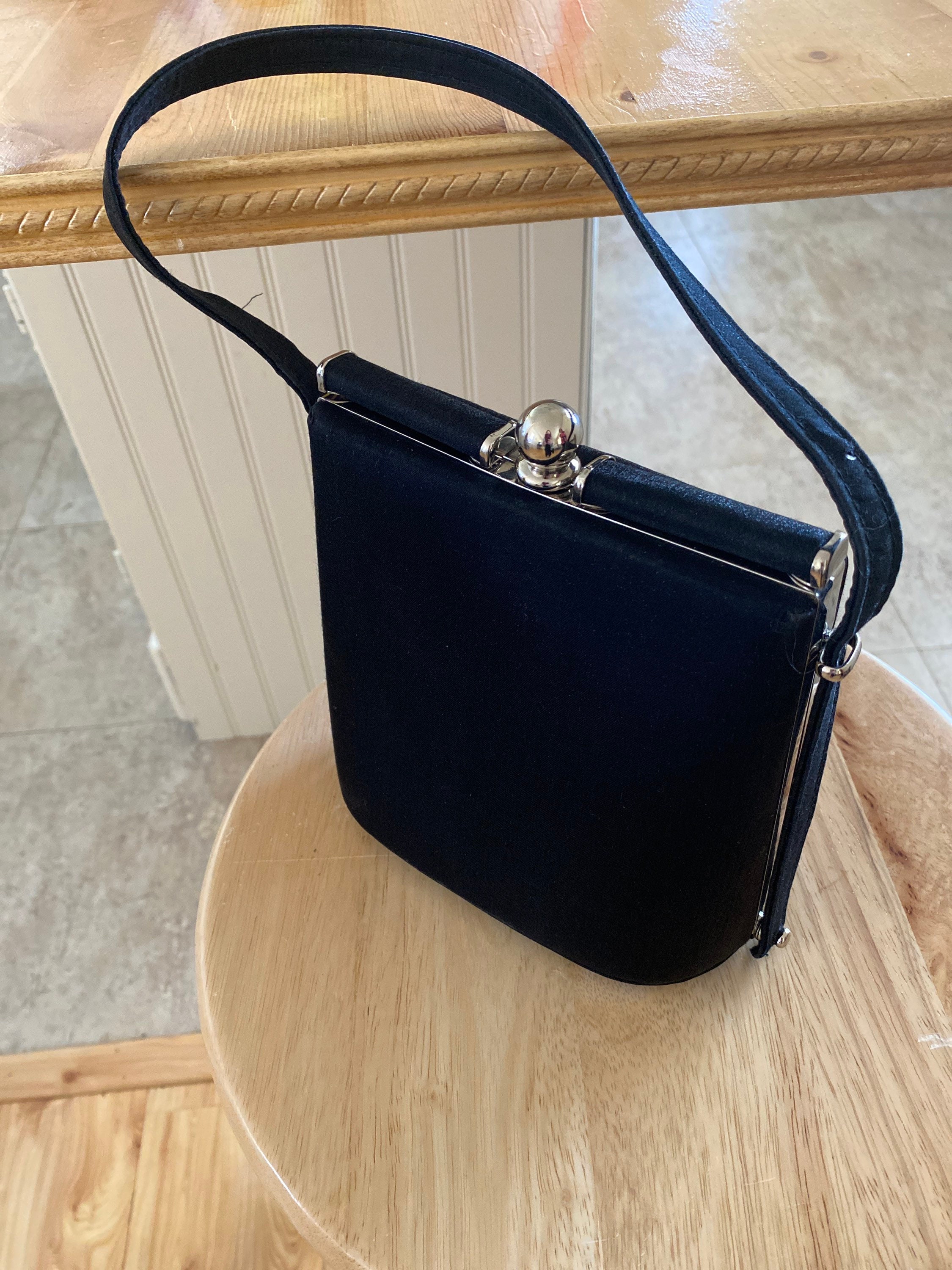 Black Small Hand Bag Etsy