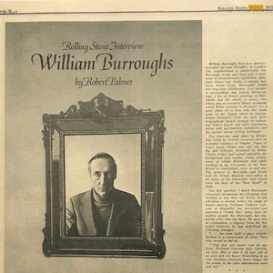 William S. Burroughs interview. Rare, original, authentic, vintage poster from 1972 (A3)