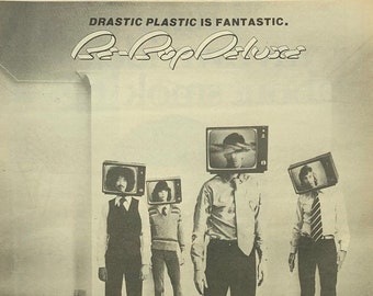 Be Bop Deluxe, Drastic Plastic. Rare, original, authentic, vintage poster from 1978