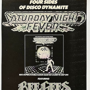 Saturday Night Fever. Rare, original, authentic, vintage poster from 1977
