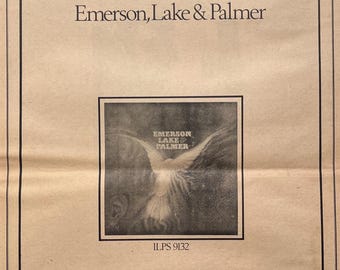 Emerson Lake en Palmer, Emerson Lake en Palmer. Zeldzame, originele, authentieke vintage poster uit 1970
