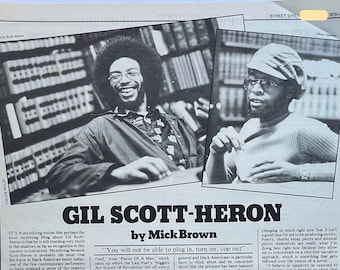 Gil Scott-Heron interview. Rare, original, authentic, vintage poster from 1976