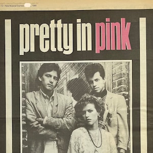 Bonita en rosa OST. Póster antiguo, raro, original y auténtico de 1986.
