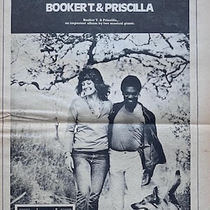 Booker T and Priscilla, Booker T and Priscilla. Rare, original, authentic, vintage poster from 1971