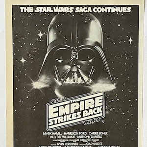 The Empire Strikes Back (Star Wars: Episode V). Rare, original, authentic, vintage poster from 1980
