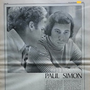 Paul Simon interview from Rolling Stone magazine 1970 (A3)