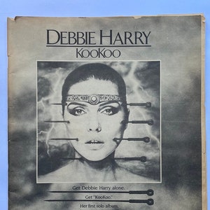 Debbie Harry, Kookoo. Rare, original, authentic, vintage poster from 1981