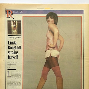 Linda Ronstadt, Living in the USA. Rare, original, authentic, vintage poster from 1978