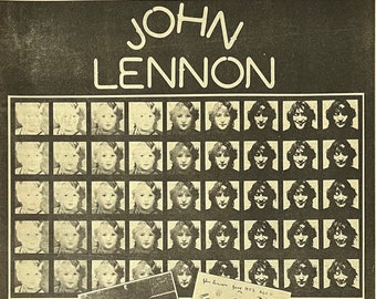 オリジナルヴィンテージ 1980 ジョン レノン記念平和ポスター 音楽記念