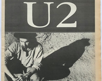 U2, With Or Without You. Rare, original, authentic, vintage poster from 1987