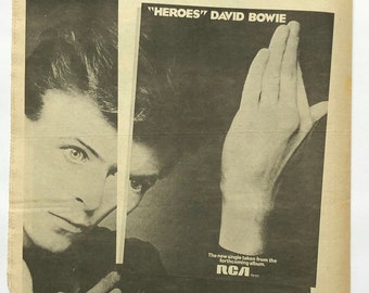 David Bowie Heroes Poster - Etsy