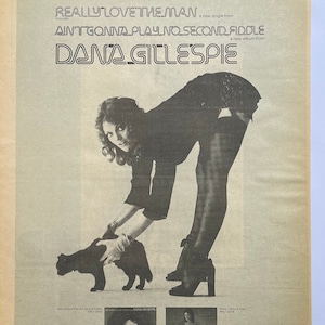 Dana Gillespie. Rare, original, authentic, vintage poster from 1975