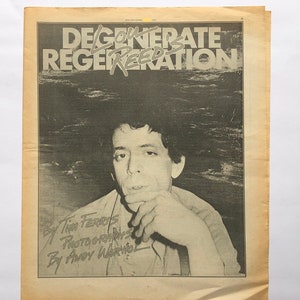 Lou Reed, by Andy Warhol. Rare, original, authentic, vintage poster from 1978