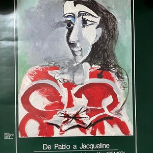 Pablo Picasso exhibition poster. Rare, original, authentic, vintage poster from 1990