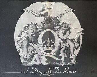 Queen, A Day At The Races. Rare, original, authentic, vintage poster from 1975
