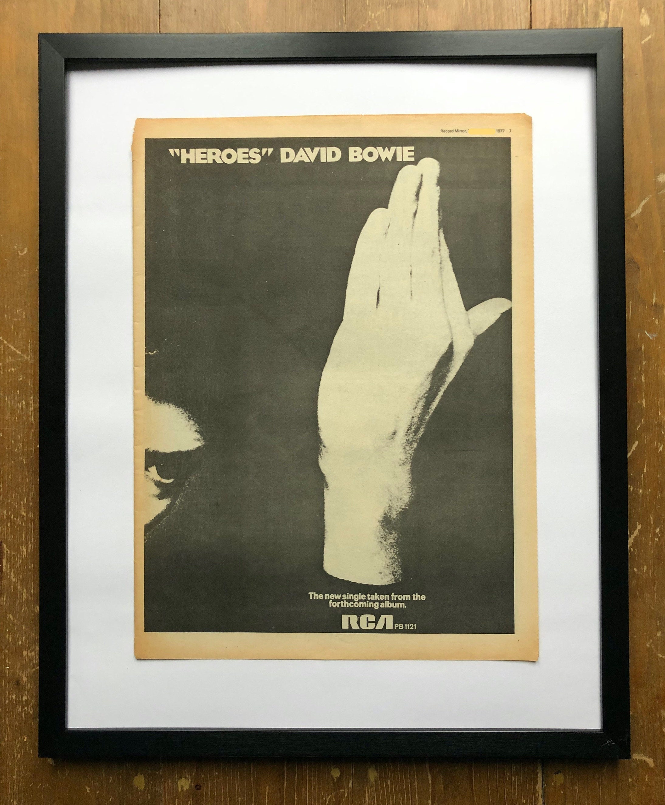 デヴィッドボウイオリジナルカード額装品 デヴィッドボウイオリジナルカード額装品